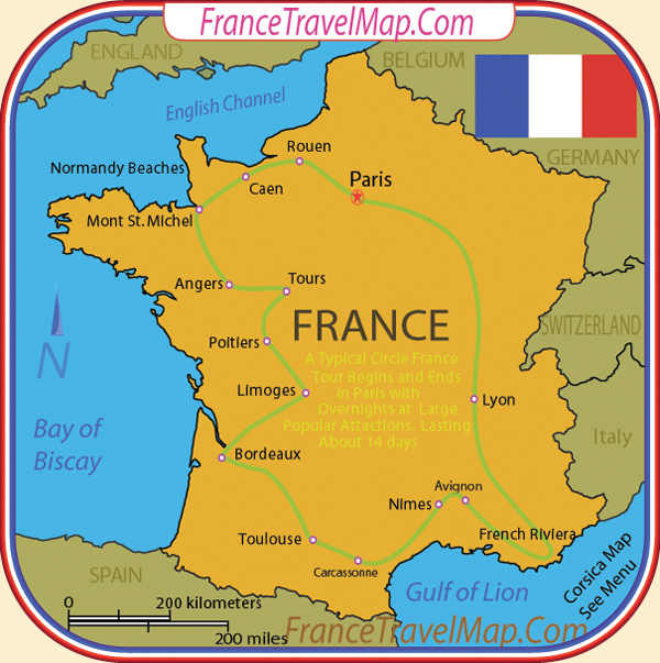 France Tour Map